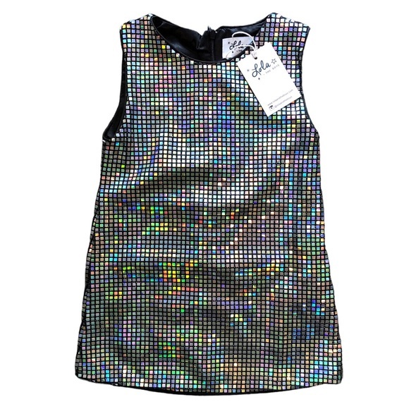 Lola + The Boys Other - NWT Lola + The Boys Disco Dress Silver Black Sleeveless
